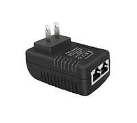 MTDZKJG Injecteur de commutateur PoE 15 V 1 A, 15 W 10/100 Mbps conforme IEEE 802.3af, injecteur PoE passif 2 ports Power Over Ethernet adaptateur d'alimentation pour caméras IP Mobile WLAN AP,
