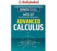 MTE07 Advanced Calculus - Gullybaba.com Panel - Repro India Limited - Livre en Anglais Gullybaba.com PanelGullybaba.com Panel (Auteur)