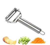 MTEVOTX Éplucheur - Éplucheur Légumes - Éplucheur Multifonction en Acier Inoxydable - Accessoires de Cuisine (Argent)