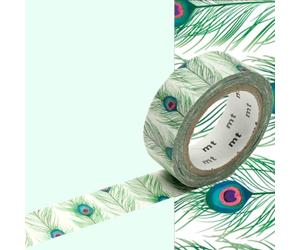 MTEX1P171Z MT Ex 1P Ruban Washi plumes de paon