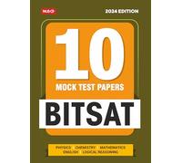 MTG BITSAT 10 Mock Tests Papers with Solutions For 2024 Exam | BITSAT Model Test & Practice Papers Book - Physics, Chemistry & Mathematics