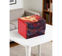 MTG Commander Boîte de rangement pour cartes avec fermeture magnétique, capacité de plus de 120 cartes à pochette unique Rouge