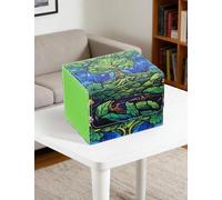 MTG Commander Boîte de rangement pour cartes avec fermeture magnétique, capacité de plus de 120 cartes à pochette unique (vert)
