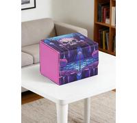 MTG Commander Boîte de rangement pour cartes avec fermeture magnétique, capacité de plus de 120 cartes à pochette unique Violet