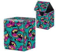 MTG Commander Deck Box en cuir avec aimant puissant Magic the Gathering Deck Box pour affichage Commander, peut contenir plus de 100 cartes, boîtes de rangement pour cartes de sport, dents et crocs de