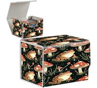 MTG Commander Deck Box en cuir avec aimant puissant Magic the Gathering pour affichage Commander, peut contenir plus de 100 cartes, boîtes de rangement pour cartes de sport, grenouilles mignonnes et