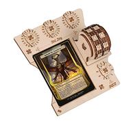 MTG Commander EDH Command Zone Plateau avec compteur de vie en bois compatible avec Magic The Gathering