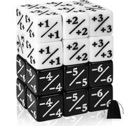 Mtg Compteur De Dés Token Cube,Magic The Gathering Glitter Sparkle Cube,Cube De Loyauté Starry Marble D6 Cube Compatible Avec Ccg,Mtg,Card Gaming Accessory (24pcs-Noir&blanc)
