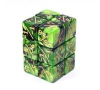 MTG Lot de 24 compteurs de dés - Jetons de compteur de vie 1/-1 avec sac de rangement gris - Dés D6 vibrants, dés parfaits de 16 mm pour MTG, JCC et jeux de cartes (vert + noir)