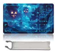 MTG MTG PlayMat Tapis de jeu, 60 cm x 35 cm, art original, antidérapant, fond en caoutchouc et bords cousus, tapis TCG commandant enroulable et pliable (avec zone, mtg48-3)