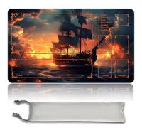 MTG PlayMat MTG PlayMat - 60 cm x 35 cm - Art original - Tapis de jeu TCG antidérapant avec fond en caoutchouc et bords cousus - Commander TCG - Roulable et tapis de cartes pliable (avec zone, mtg48-9