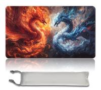 MTG PlayMat Tapis de souris de jeu avec zones 60 cm x 35 cm Compatible MTG Tapis de jeu MTG Play Tapis de jeu de société Bords cousus Surface en caoutchouc lisse (pas de zone, mtg47-10)