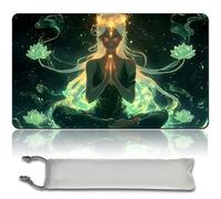 MTG PlayMat Tapis de souris de jeu avec zones 60 cm x 35 cm Compatible MTG Tapis de jeu pour joueur MTG Tapis de jeu Tapis de jeu de société Bords cousus Surface en caoutchouc lisse (pas de zone,