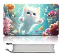 MTG PlayMat, TCG PlayMat 60 x 35 cm - Bords cousus - Tapis de jeu de cartes à collectionner - Avec sac de rangement - Surface en caoutchouc lisse - MTG 40-9, pas de zone