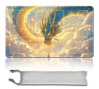 MTG PlayMat, TCG PlayMat 60 x 35 cm - Bords cousus - Tapis de jeu de cartes à collectionner - Avec sac de rangement - Surface en caoutchouc lisse (MTG Set 40-6, avec zone)