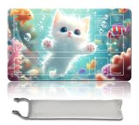 MTG PlayMat, TCG PlayMat 60 x 35 cm - Bords cousus - Tapis de jeu de cartes à collectionner - Avec sac de rangement - Surface en caoutchouc lisse - MTG 40-9, avec zone