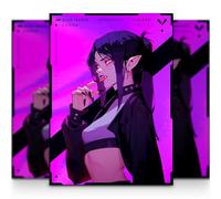 MTG Sleeves 105 Pochettes | Style Anime & Manga | Clan Vampire | Finition Métallisée + Face Avant Transparente | 66x92 mm | Conçu en Europe | Taille Standard Magic