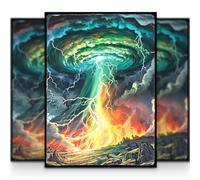 MTG Sleeves 105 Pochettes | Style Old School | La Tempête | Finition Mate + Face Avant Transparente | 66x92 mm | Conçu en Europe | Taille Standard Magic