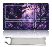 MTG - Tapis de jeu - 60 cm x 35 cm - Art original - Antidérapant - Avec fond en caoutchouc et bords cousus - Commander TCG - Roulable et tapis de cartes pliable (avec zone, mtg49-1)