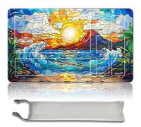 MTG - Tapis de jeu - 60 cm x 35 cm - Art original - Antidérapant - Avec fond en caoutchouc et bords cousus - Commander TCG - Roulable et tapis de cartes pliable (avec zone, mtg49-2)