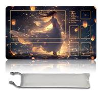 MTG Tapis de jeu + sac 60 x 35 cm MTG avec zones, bords cousus Tapis de jeu Tapis de jeu Tapis de jeu Tapis de jeu Tapis de jeu Tapis de souris Surface en caoutchouc lisse TCG (MTG Set 42-2, avec