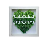 Mtg163 Décoration personnalisée pour anniversaire de maman de la part de sa fille et fils, ombre séchée en forme de cœur avec nom, jour, Saint-Valentin épouse Mtg163 (B, A)