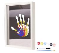 Mtg185 Kit de moulage d'empreintes de main avec cadre d'empreintes de main et kit de base 5 ml (A, 31 x 22,4 cm)