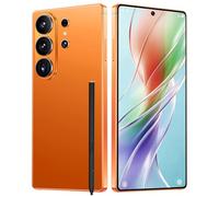 MTGud 4G Smartphone, 6.6" Écran HD, 4GB+32GB Extensible à 256GB, Caméra 13MP+21MP, Android 12, Déverrouillage Facial/WiFi/GPS/OTG USB/Stylet intégré (Orange)