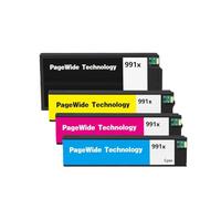 MTGUIWF Cartouche d'encre Compatible avec PageWide Pro 750dw 777z MFP 772dn 774dn Dns 779dn Dns 755dn 77740 77960 modèle 991 991X(1pcs-Yellow)