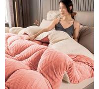 MTHGH Couette Polaire Double Face Épaisse Et Chaude, Couette en Tissu De Velours d'agneau, Couette Chaude en Cachemire, Couette Épaisse À Noyau De Couette d'hiver en Cachemire(08,150x200cm/ 3kg)