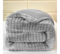 MTHGH Couette Velours de Lait, Édredon Épais Hiver, Couverture Très Chaude et Super Douce pour 2 Personnes, Courtepointe en Microfibre, Couette Matelassée Réversible(05,220x240cm/5kg)