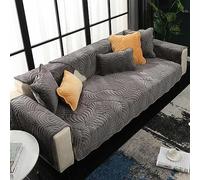 MTHGH Housse Canapé 3/2/4/1places,Housse De Canapé Angle avec/sans Accoudoirs Imperméable, Universelle Antidérapante Protege Canape,darkgray1-110x110cm
