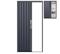 MTHGH Porte coulissante Pliante，Lockable Door，Panels Closet Room Divider for Bedroom Living Room(Gray,71x101cm)