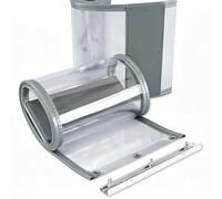 MTHGH Rideau À Lanière PVC Transparent Rideau De Porte Laniere Plastique Rideaux À Lamelles Verticales Rideau Exterieur Porte Anti Chaleur Impermeable(0.16cm,W35cmxH250cm)