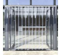 MTHGH Rideau À Lanière PVC Transparent Rideaux À Lamelles Verticales Rideau de Porte lanières Plastique Anti Chaleur Rideaux D'extérieur Imperméable(1.8mm,W15cmxH230cm)