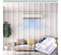 MTHGH Rideau De Porte Laniere Plastique Rideaux À Lamelles Verticales Transparent Rideau Exterieur Porte Anti Chaleur Rideau Exterieur Impermeable(1.6mm,W18cmxH260cm)