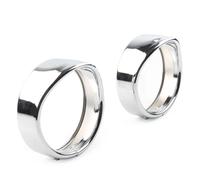 Mthxzy 2X Motorcycle 4.5" Passing Lights Lamp Ring for Bezel Visor