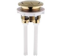 Mthxzy Bouton de chasse d'eau universel à double chasse d'eau en laiton brossé, pour trou de réservoir de 38 à 42 mm Bouton poussoir du réservoir d'eau