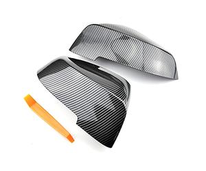 Mthxzy Rearview Mirror Cover Side Wing Protect Frame Covers Carbon | Fiber Style Shell , for , 5 Series F10 F11 2011-2015