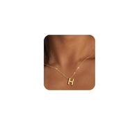 MTINEAPS Colliers avec initiale dorée pour femmes, adolescentes, cadeaux tendance avec pendentif en forme de lettre bulle, bijoux en or, cadeaux d'anniversaire pour femmes, adolescentes, sœurs, Large