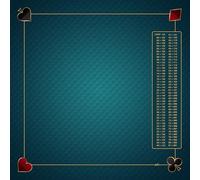 MTJ® Tapis de belote Prestige Classic (Bleu, 60x60 cm) - Jersey néoprène - Fabriqué en France