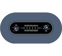 MTJ® Tapis de Poker Texas Holdem Prestige -Surface en Jersey - Antidérapant - Fabriqué en France (Gris, Ovale Place Libre 180x90 cm)