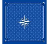 MTJ® Tapis Tarot Prestige Rose des Vents (Bleu) 60x 60 cm - Jersey néoprène - Fabriqué en France