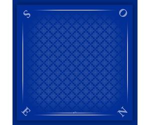 MTJ® - Tapis Tarot Prestige tramé - 60x60cm - Matière Jersey Néoprène - Fabrication Française (Bleu)