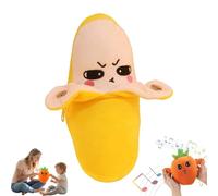 Mtjbfv Interactive Music Plush Toy,Interactive Banana - Soft Sensory Music Plush with Sounds,Fruit Stuffed Animal for Parent-Child Play, Fun Sound-Activated Rhythm Piano Doll(C)