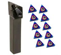 MTJNR2020K16 Porte-outil de tournage externe CNC avec inserts de tournage en carbure TNMG1604 pour applications de travail des métaux à haute charge en acier inoxydable et fonte 20 mm