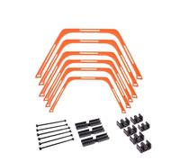 MTKSFDC Cercles d'agilité 6Pcs Training Rings Agility Football Ring Equipment Folded Hexagon Soccer Footwork Ladder Exercising(D-6Pcs Orange)