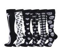 MTKSFDC Chaussette De Contention Homme Chaussettes de Compression for Leggings Running Pressure Soccer Chaussettes Unisexes for Adultes Édition Network Red Pressure Nurse Men Sock(ANS006-36,S-M)