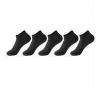 MTKSFDC Chaussette De Contention Homme Lot de 5 Paires de Chaussettes Courtes en Fibre de Bambou for Homme, Chaussettes Courtes Respirantes for l'été et l'hiver(5pairs Black)