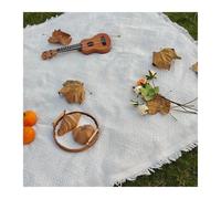MTKSFDC Couverture Pique Nique Tapis de Pique-Nique Portable résistant à l'humidité de 90 à 150 cm for Camping en Plein air, Pique-Nique, Plage, Couverture d'extérieur - Idéal for Le Camping(White)